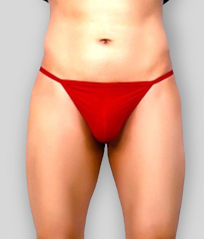 Stylish Men La Intimo - Red Polyester Mens G-String ( Pack of 1 ) - 80 - 85 Cms 2025 at ShopCirc