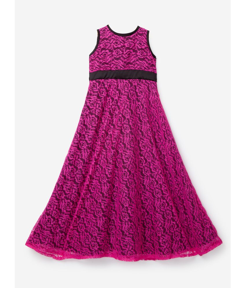     			K&U - Pink Polyester Girls A-line Dress ( Pack of 1 )