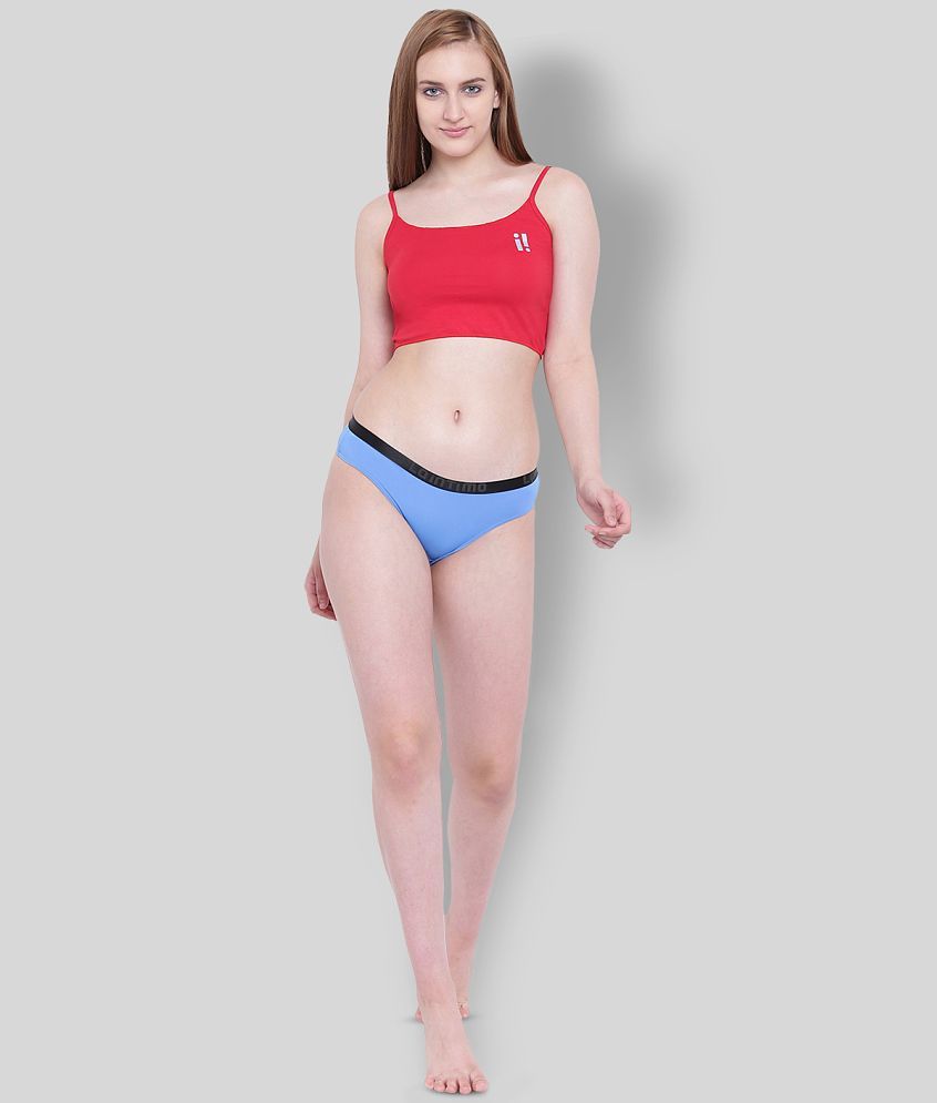 Chic Men La Intimo - Blue Nylon Solid Women''s Briefs ( Pack of 1 ) - L 2025 at ShopCircuit | ON