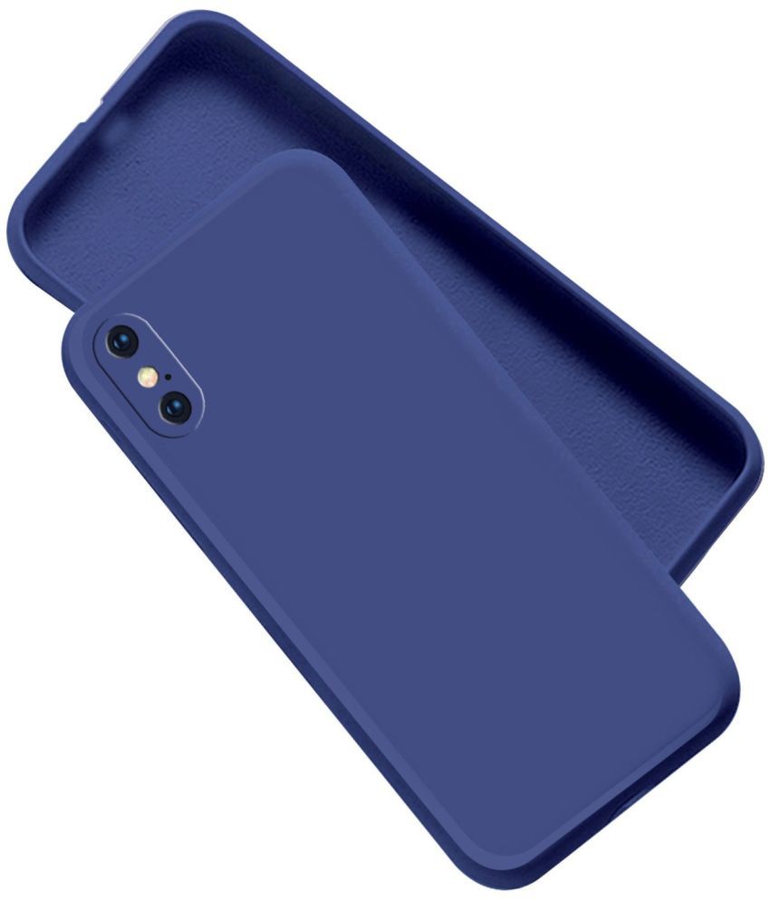     			Artistique - Blue Silicon Silicon Soft cases Compatible For Apple iPhone X ( Pack of 1 )