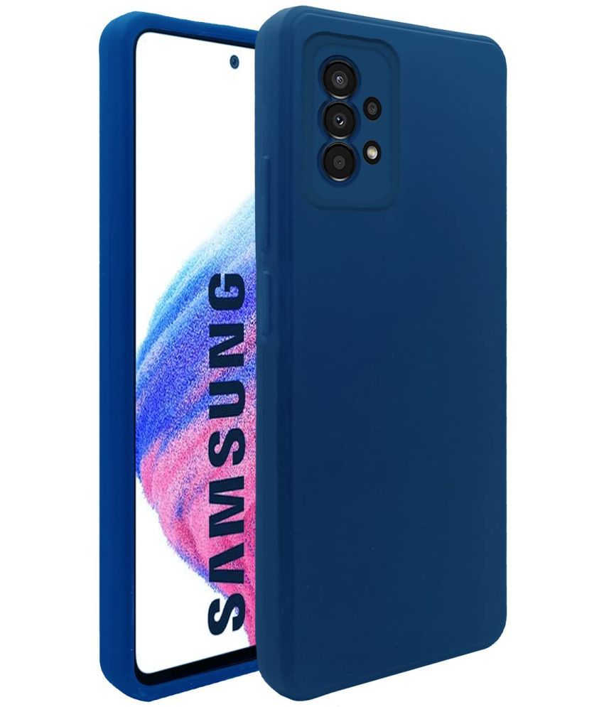    			Doyen Creations - Blue Silicon Silicon Soft cases Compatible For Samsung Galaxy A53 5g ( Pack of 1 )