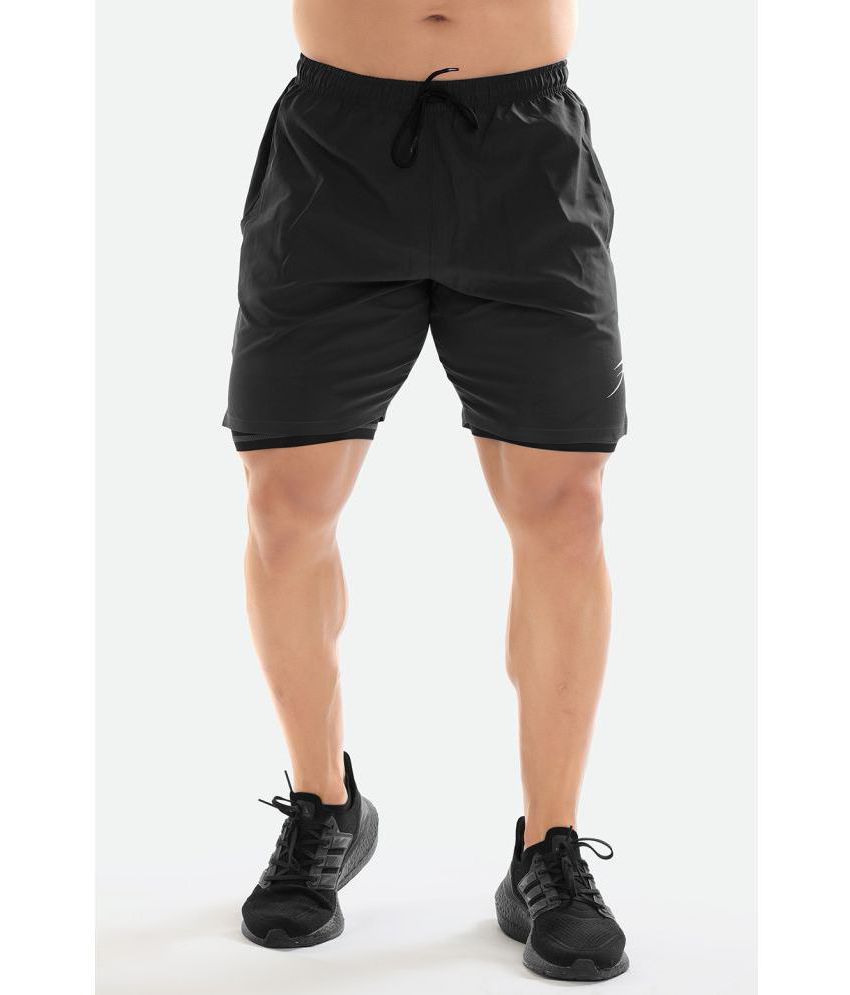     			Fuaark - Grey Polyester Lycra Men's Gym Shorts ( Pack of 1 )