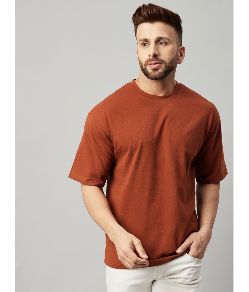     			Gritstones - Brown Cotton Blend Regular Fit Men's T-Shirt ( Pack of 1 )