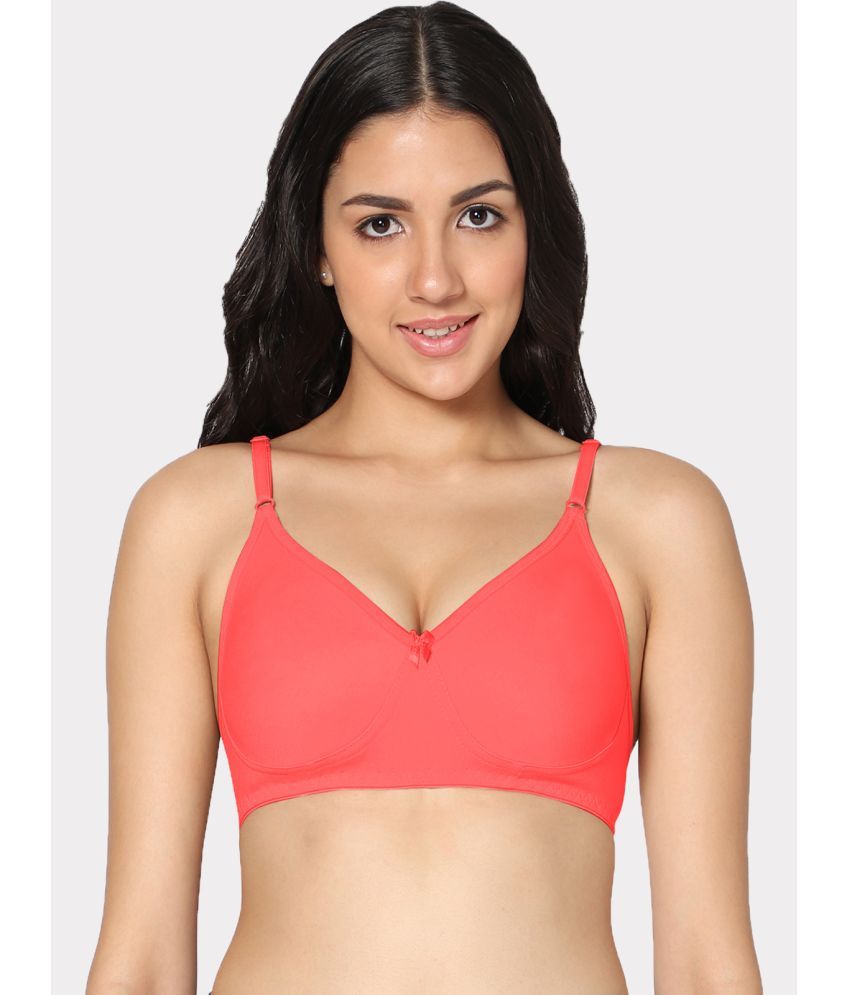     			IN CARE LINGERIE - Red Cotton Non Padded Women's Everyday Bra ( Pack of 1 )