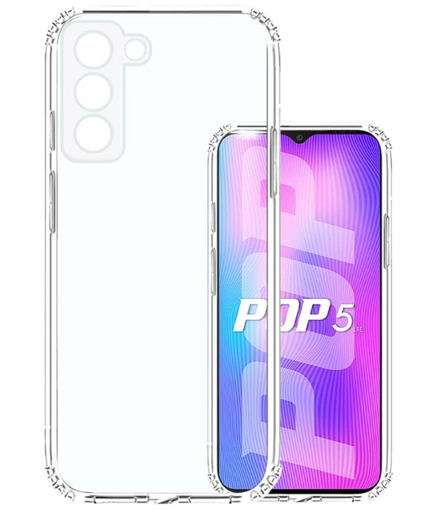     			Kosher Traders - Transparent Silicon Silicon Soft cases Compatible For Tecno Pop 5 Lite ( Pack of 1 )