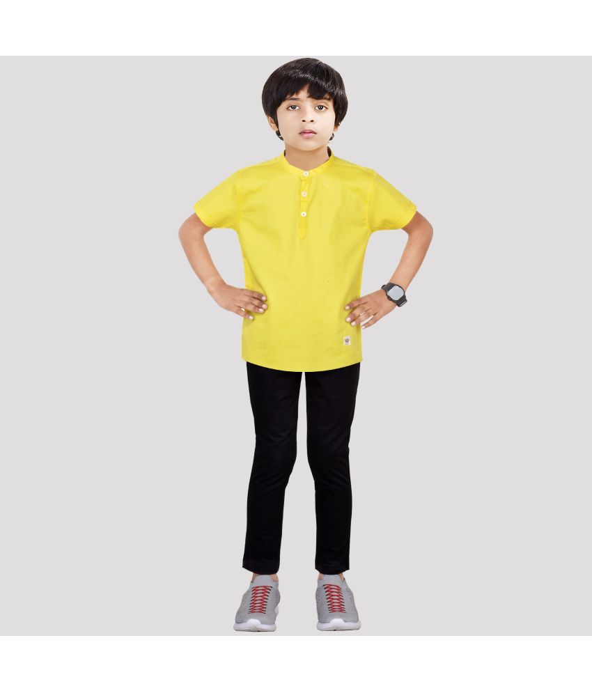     			Made In The Shade - Yellow Cotton Boys T-Shirt & Pants ( Pack of 1 )