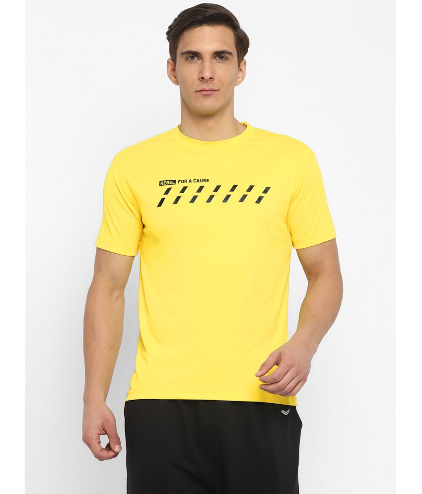     			OFF LIMITS - Yellow Polyester Regular Fit Men's Sports T-Shirt ( Pack of 1 )