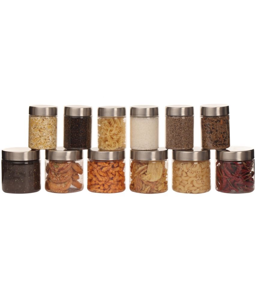     			PearlPet 300ml-6pc,500ml-6pc Plastic Transparent Multi-Purpose Container ( Set of 12 )