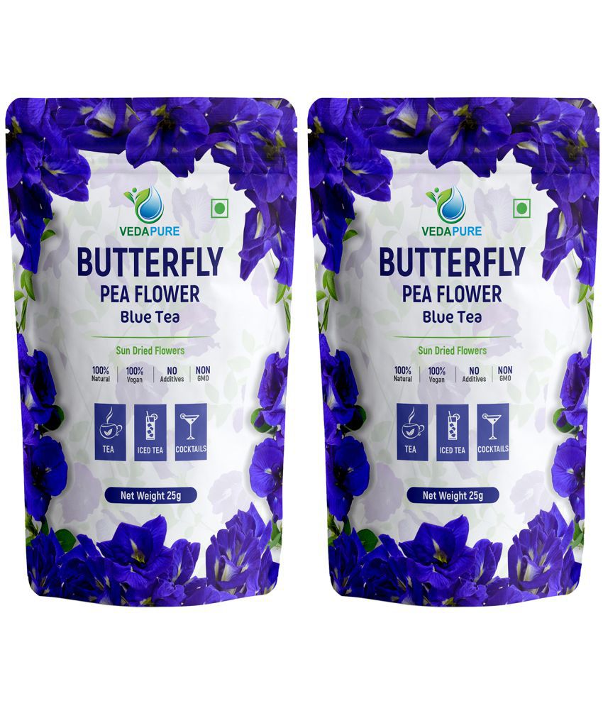     			Vedapure Natural Blue Tea, Butterfly Pea Flower Iced Teas, Coolers, Cocktails Horeca- 25 g (Pack of 2)
