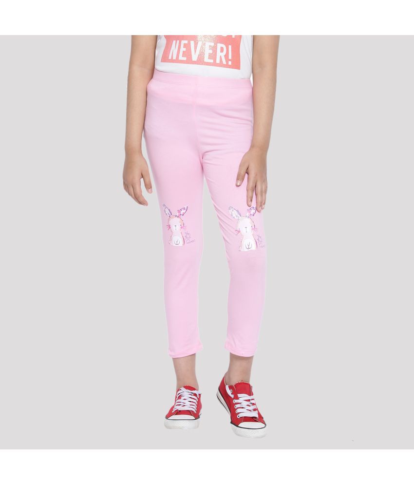     			Ariel - Light Pink Cotton Girls Leggings ( Pack of 1 )