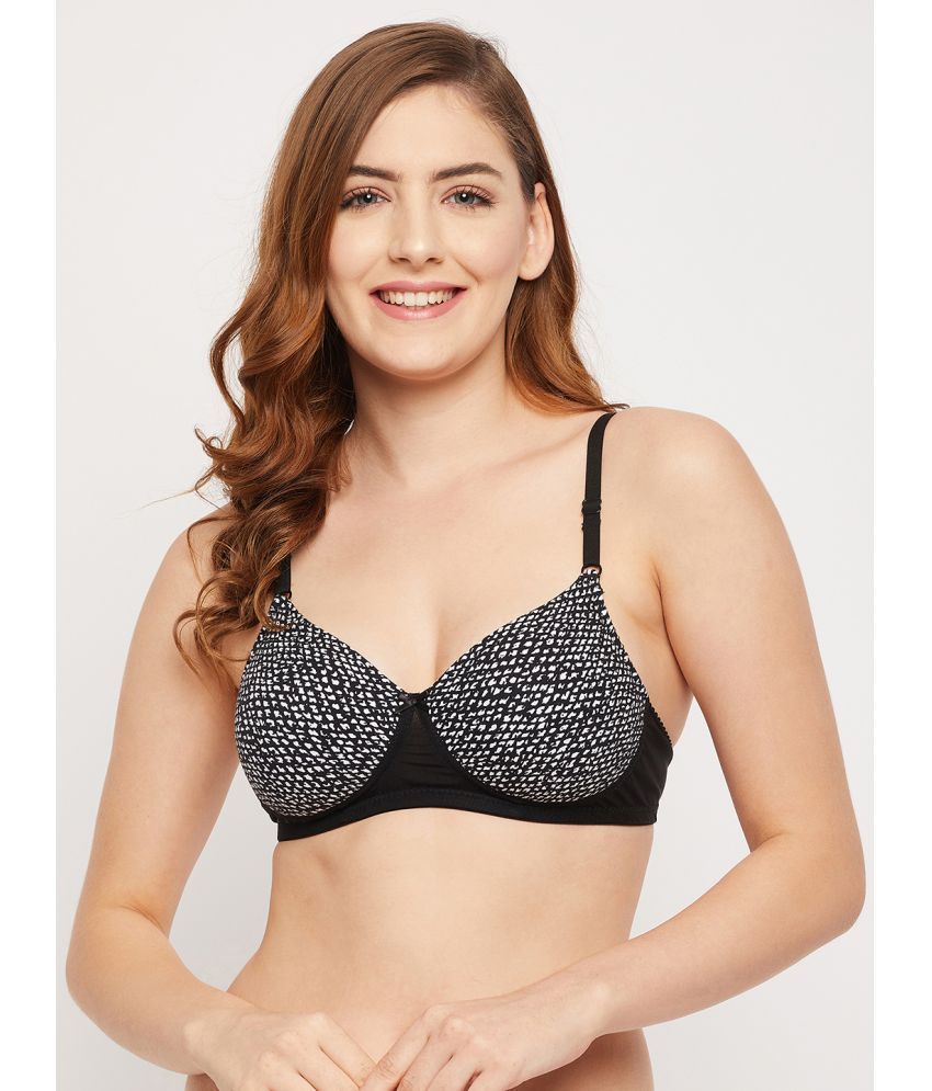     			Clovia Cotton Blend Lightly Padded Women's T-Shirt Bra ( Black )