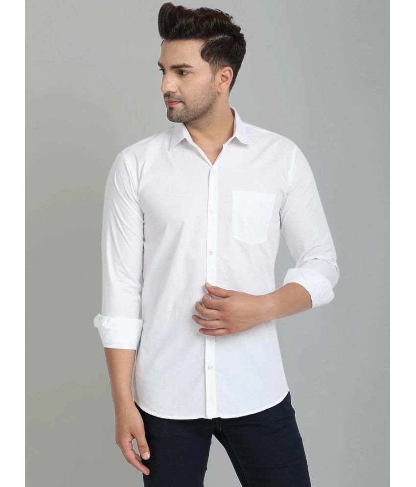     			VERTUSY - White Cotton Regular Fit Men's Casual Shirt ( Pack of 1 )