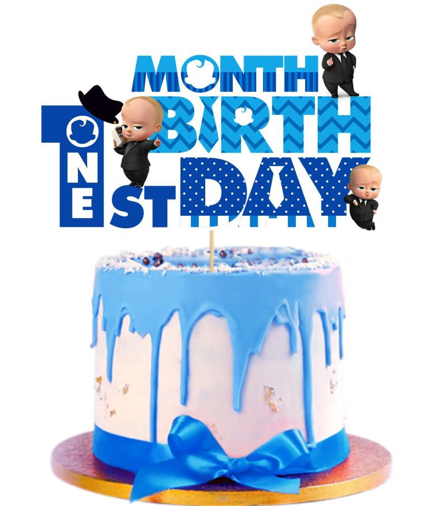     			Zyozi 1 Month Cake topper/1st Month Cake Topper/Cake Topper 1st Birthday/One Month Cake Topper/Month Cake Topper/First Month Cake Topper (Pack of 1)