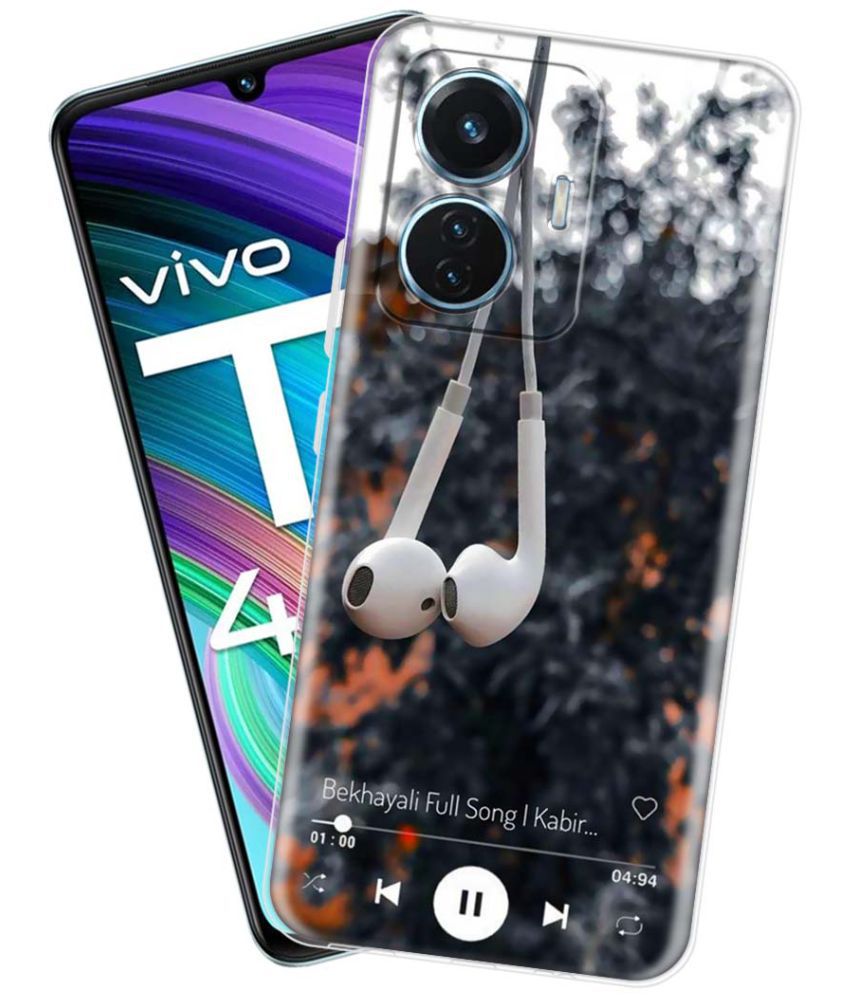     			NBOX - Multicolor Silicon Printed Back Cover Compatible For Vivo T1 44W ( Pack of 1 )