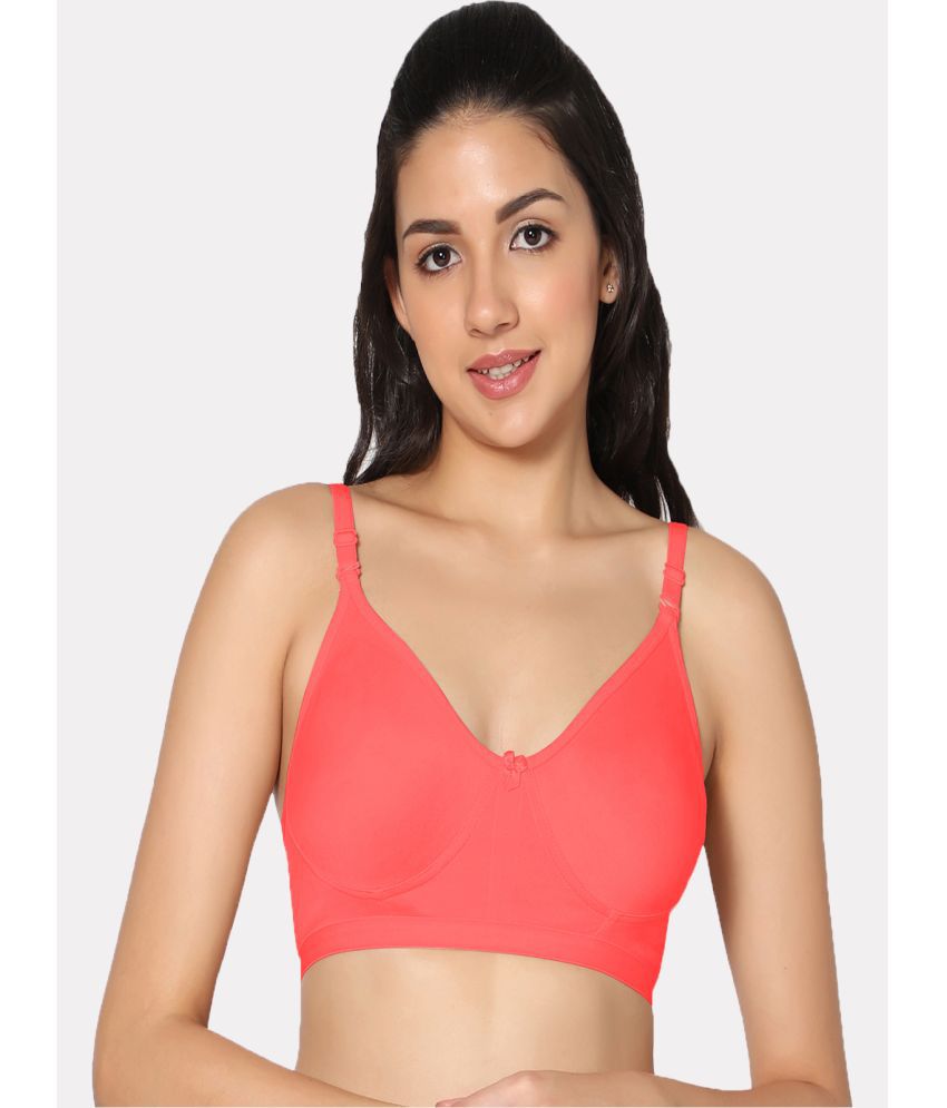     			IN CARE LINGERIE - Red Cotton Non Padded Women's T-Shirt Bra ( Pack of 1 )