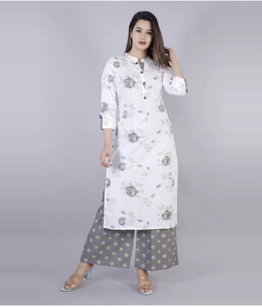     			JC4U - Dark Grey Straight Cotton Women's Stitched Salwar Suit ( Pack of 1 )