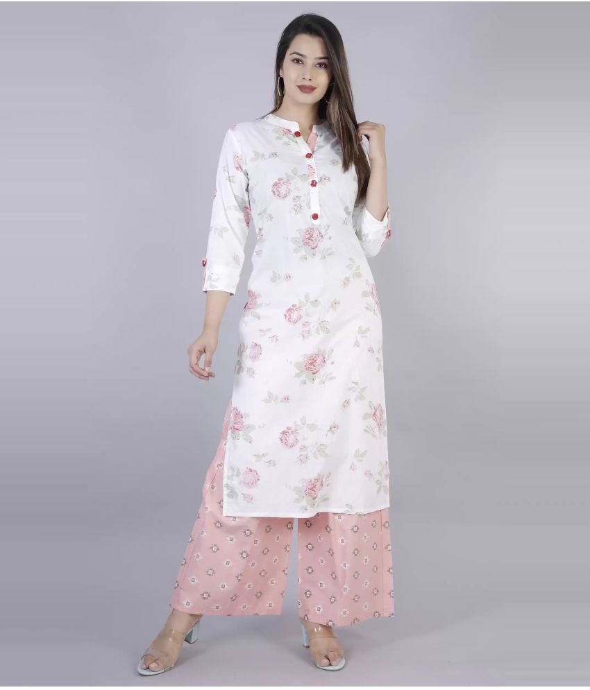     			JC4U - Pink Straight Cotton Women's Stitched Salwar Suit ( Pack of 1 )