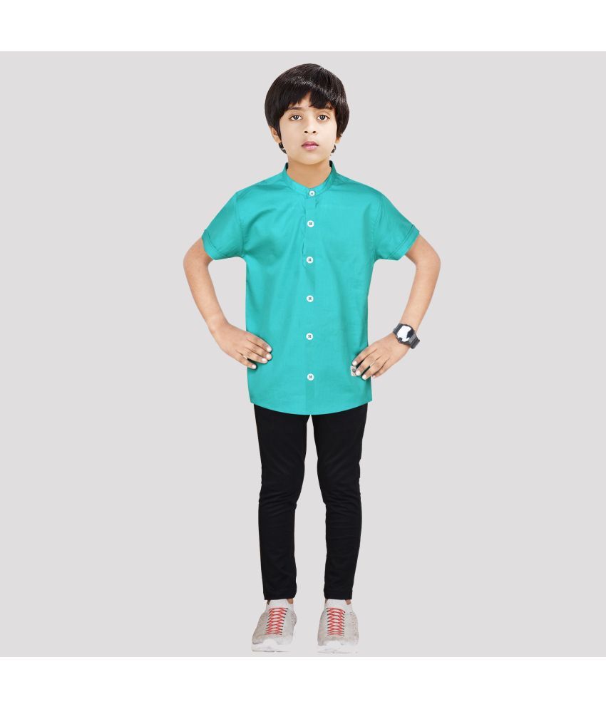     			Made In The Shade Pack of 1 Boys Cotton Shirt & Pants ( Green )