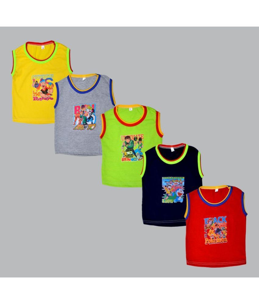     			Sathiyas Pack of 5 Boys Cotton Blend T-Shirt ( Multicolor )