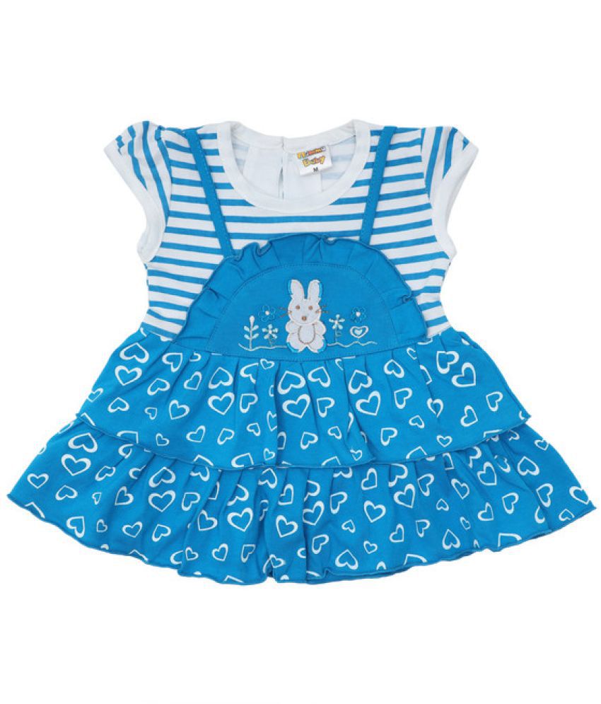     			NammaBaby - Blue Cotton Blend Baby Girl Frock ( Pack of 1 )