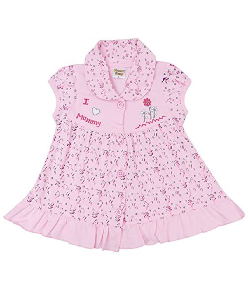     			NammaBaby - Pink Cotton Blend Baby Girl Frock ( Pack of 1 )
