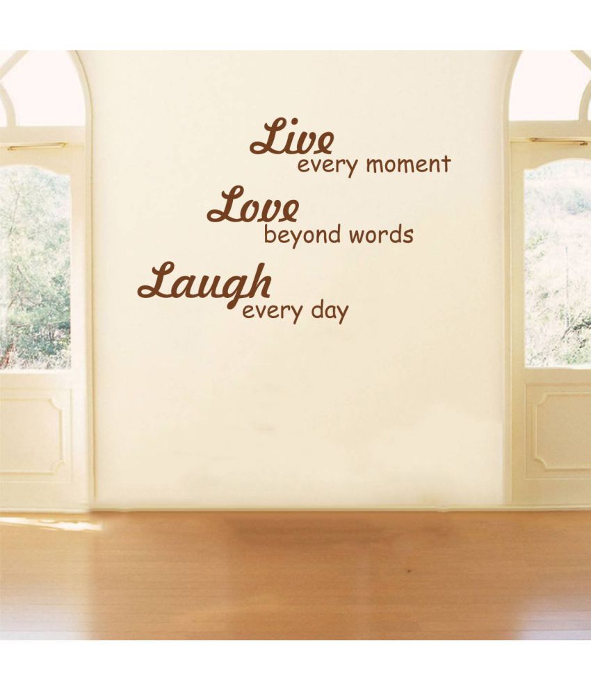     			Asmi Collection Live Love Lough Inspirational Quotes Wall Sticker ( 90 x 120 cms )