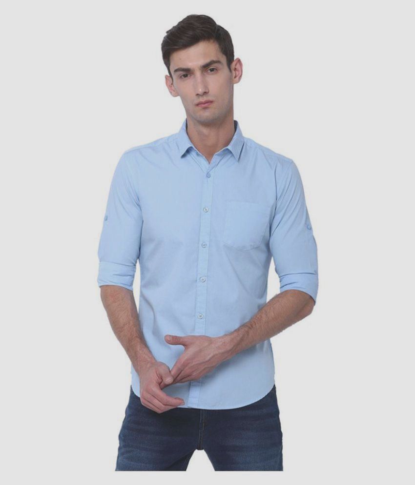     			Makhanchor - Blue Cotton Regular Fit Men's Formal Shirt ( Pack of 1 )