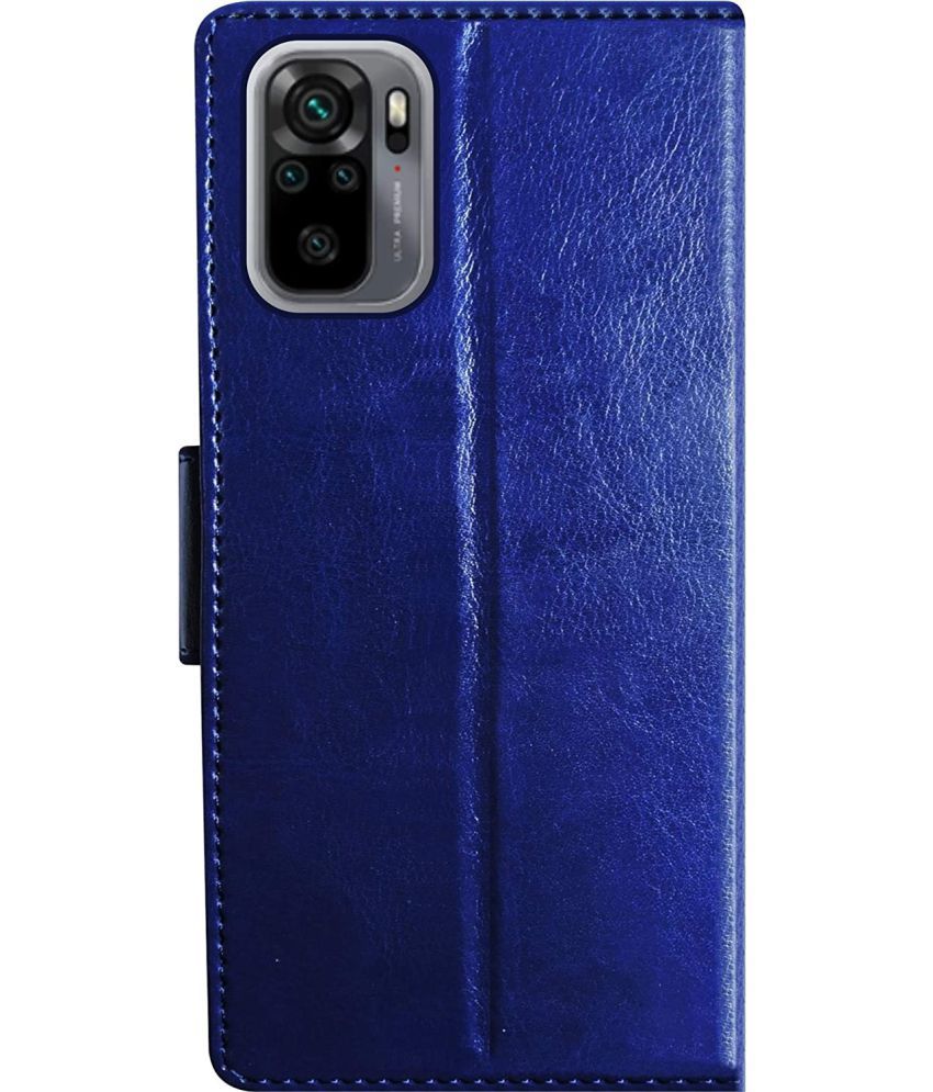     			NBOX - Blue Artificial Leather Flip Cover Compatible For Xiaomi Redmi Note 10s ( Pack of 1 )
