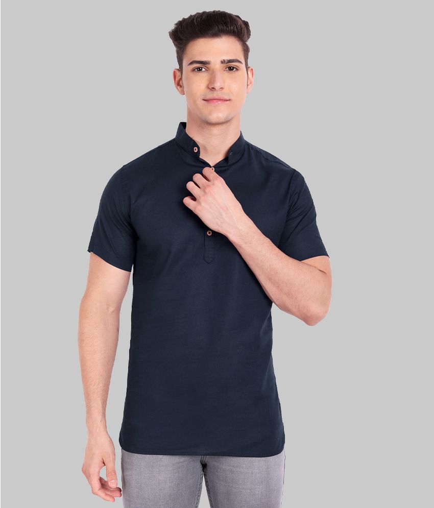     			Vida Loca - Navy Cotton Slim Fit Men's Casual Shirt ( Pack of 1 )