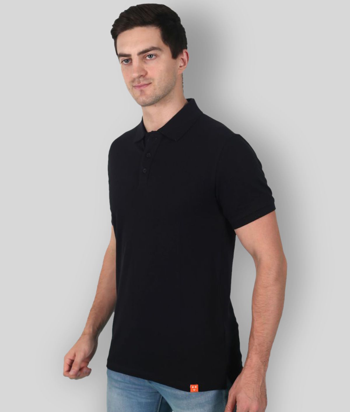 Canjuice BlackCotton Solid Polo T Shirt Single Pack - Buy Canjuice ...