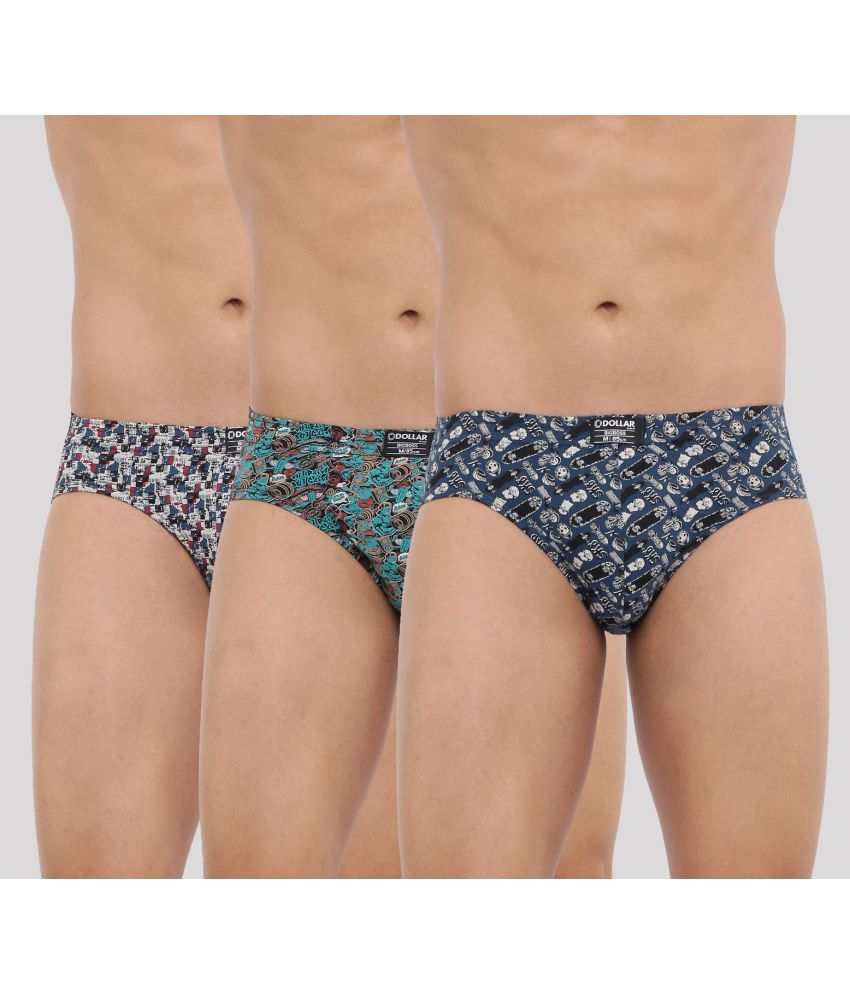     			Pack of 4 Dollar Bigboss Assorted Printed Cotton Blend Men Brief