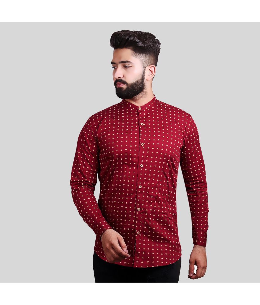     			Made In The Shade - Maroon Cotton Regular Fit Men's Casual Shirt ( Pack of 1 )