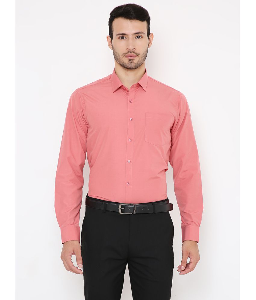     			Maharaja - Pink Polyester Blend Slim Fit Men's Formal Shirt ( Pack of 1 )