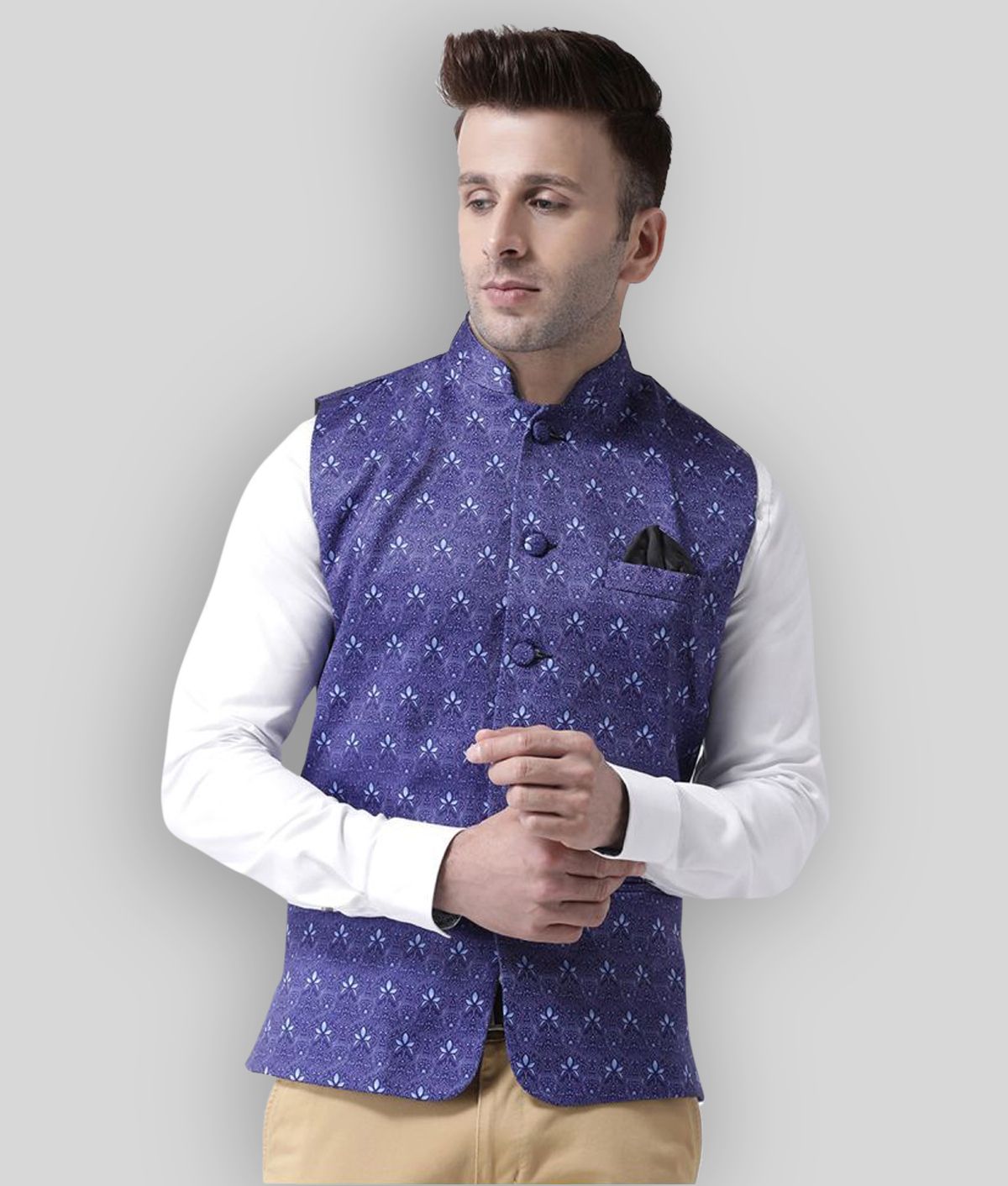     			Hangup Blue Waistcoat