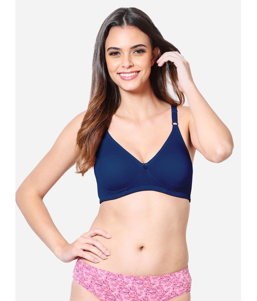     			VStar Cotton Blend Non Padded Women's T-Shirt Bra ( Navy Blue )