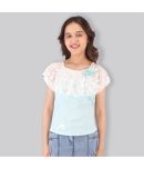 Cutecumber Pack of 1 Girls Georgette Top ( Green )