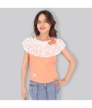 Cutecumber - Orange Georgette Girls Top ( Pack of 1 )