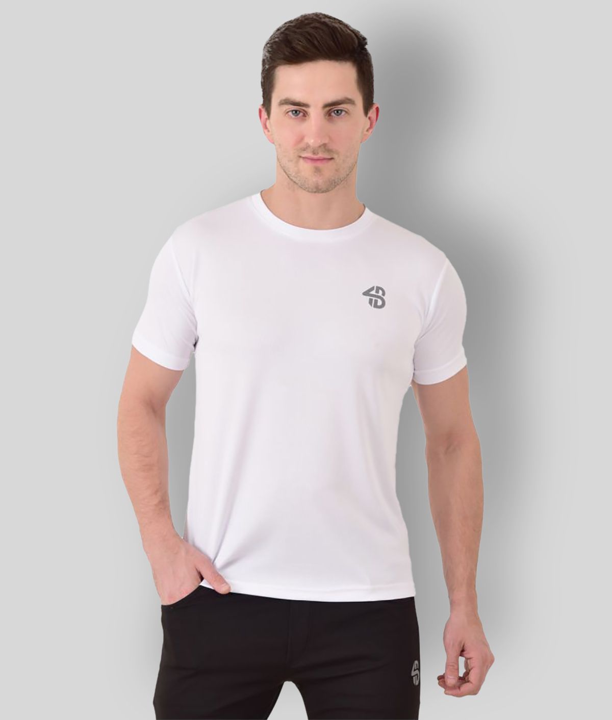     			Forbro - White Cotton Blend Regular Fit Men's Sports Polo T-Shirt ( Pack of 1 )