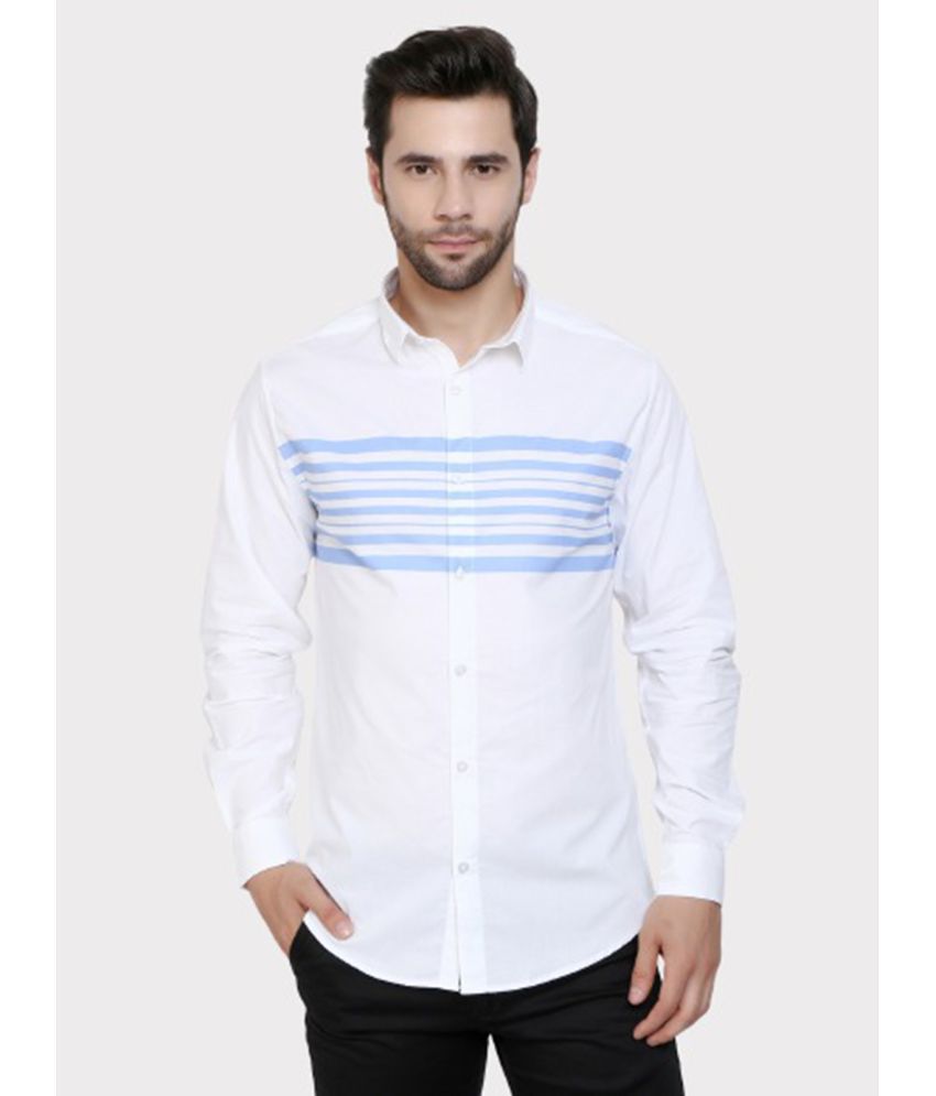     			Life Roads - Off-White Cotton Slim Fit Men's Casual Shirt ( Pack of 1 )