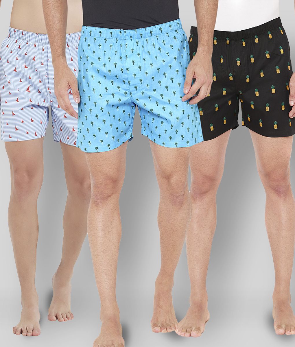     			XYXX - Light Blue Cotton Men's Boxer ( Pack of 3 )