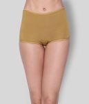 Clovia - Beige Cotton Solid Women's Boy Shorts ( Pack of 1 )