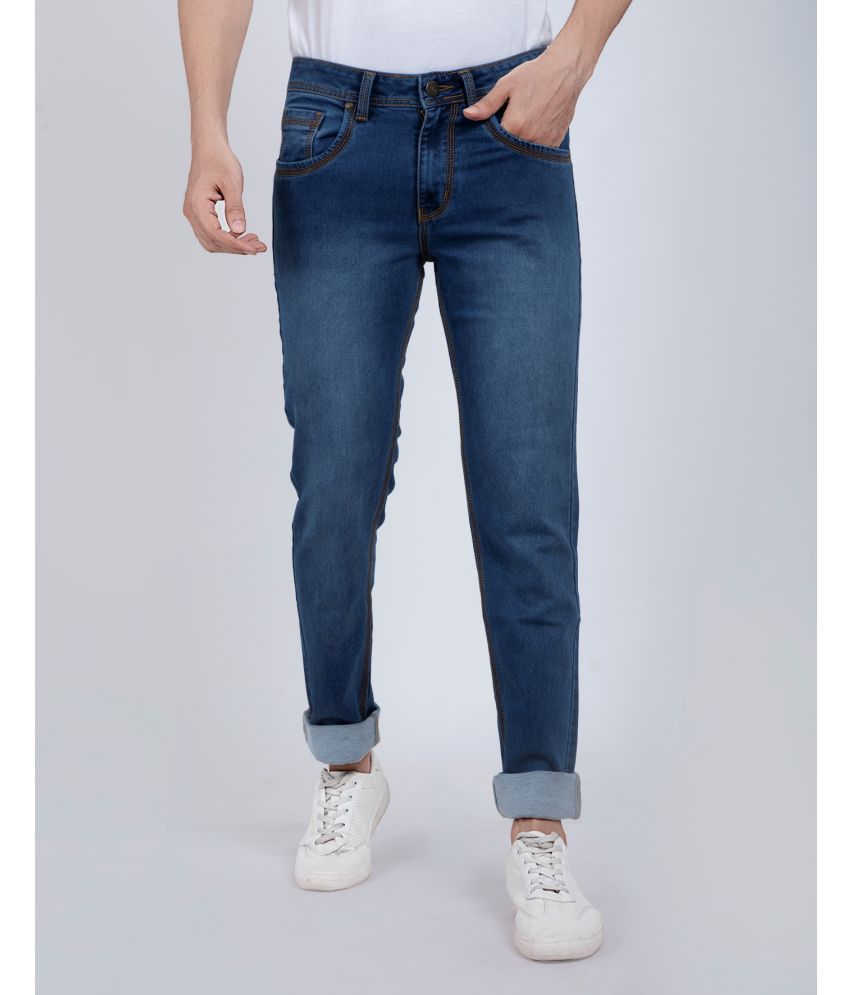     			HJ HASASI - Indigo Blue Denim Regular Fit Men's Jeans ( Pack of 1 )