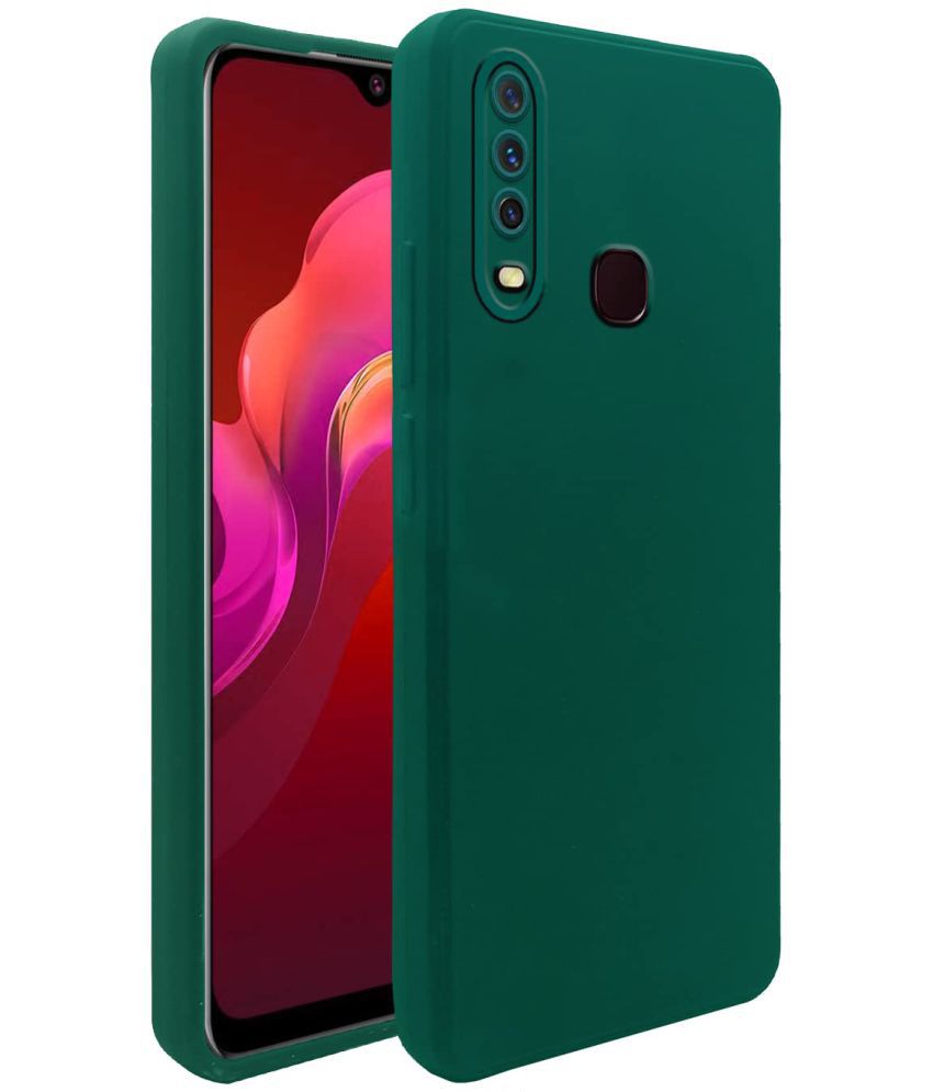     			Kosher Traders - Green Silicon Silicon Soft cases Compatible For Vivo Y11 ( Pack of 1 )
