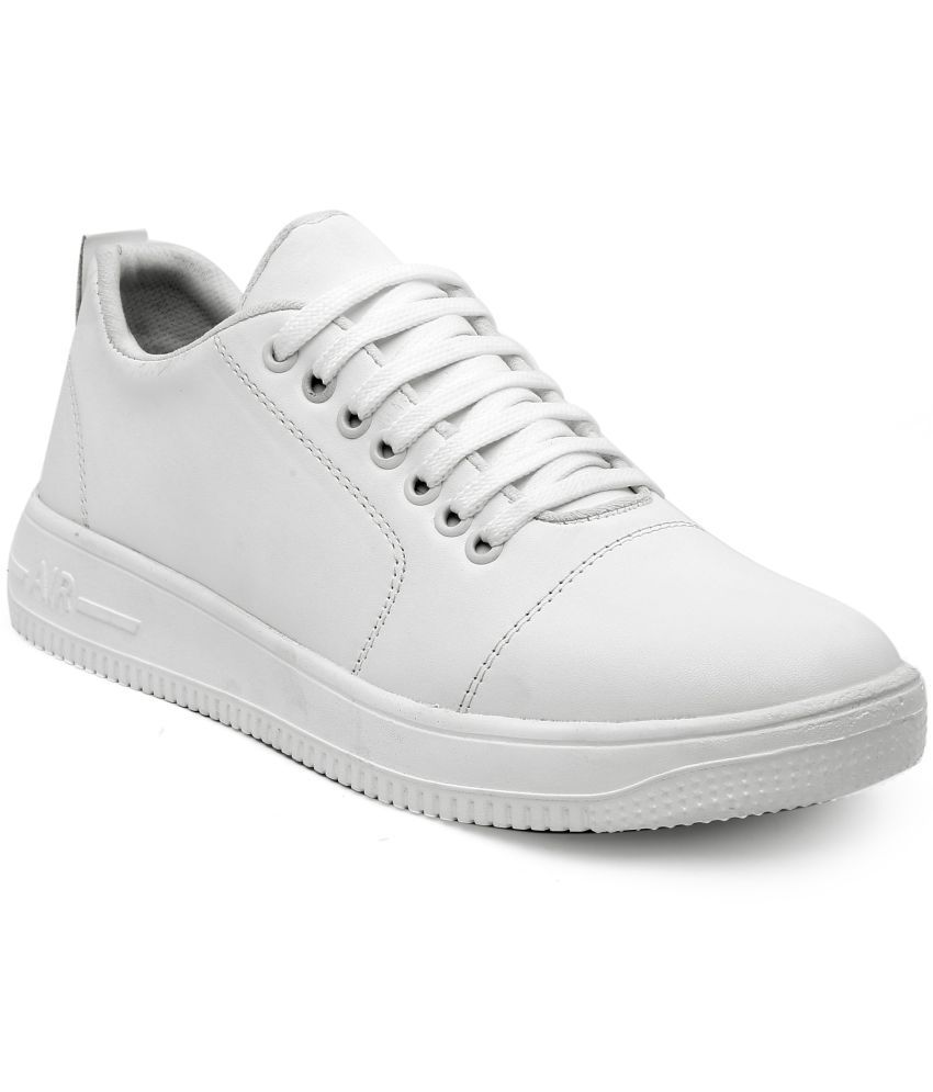 kraasa white sneakers low top