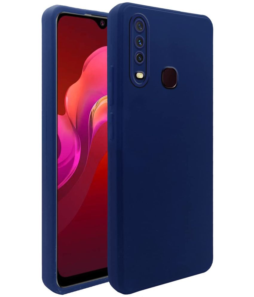     			Megha Star - Blue Cloth Silicon Soft cases Compatible For Vivo Y17 ( Pack of 1 )