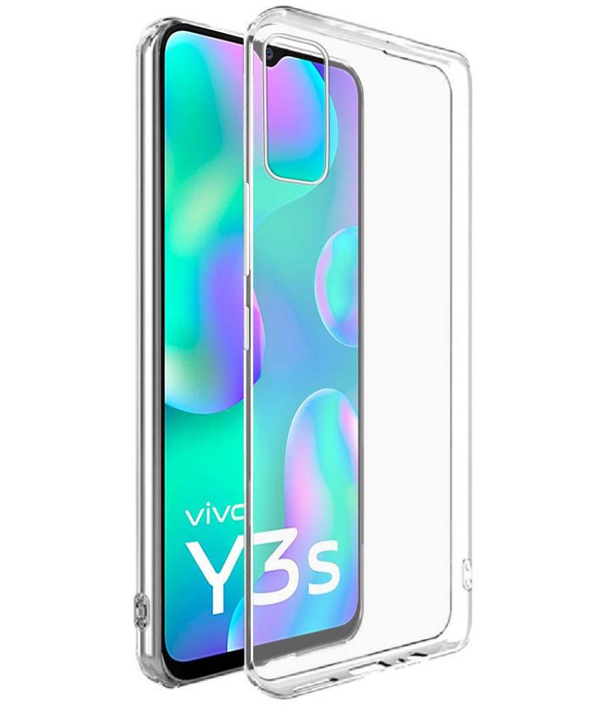     			Megha Star - Transparent Silicon Plain Cases Compatible For Vivo Y3s 2021 ( Pack of 1 )
