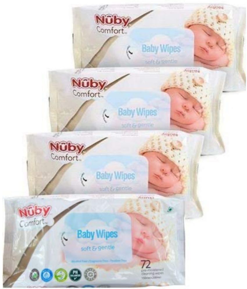 Nuby - Scented Wet wipes For Babies ( Pack of 4 )