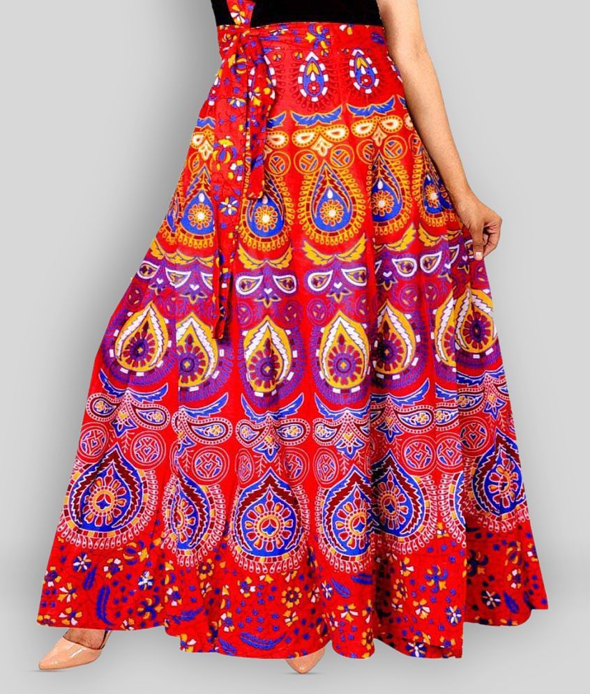 Stylish Men Rangun Cotton A-Line Skirt - Red - 29-32 2025 at ShopCircuit | ONDC