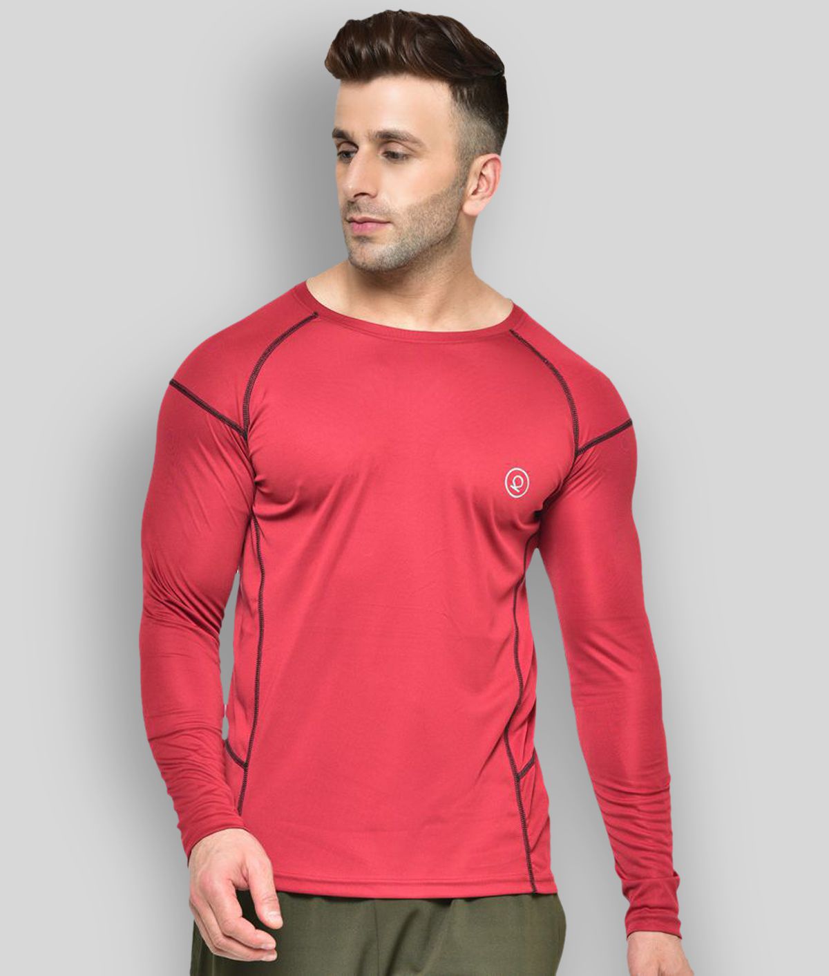     			Chkokko - Polyester Regular Fit Rough Red Men's Sports T-Shirt ( Pack of 1 )