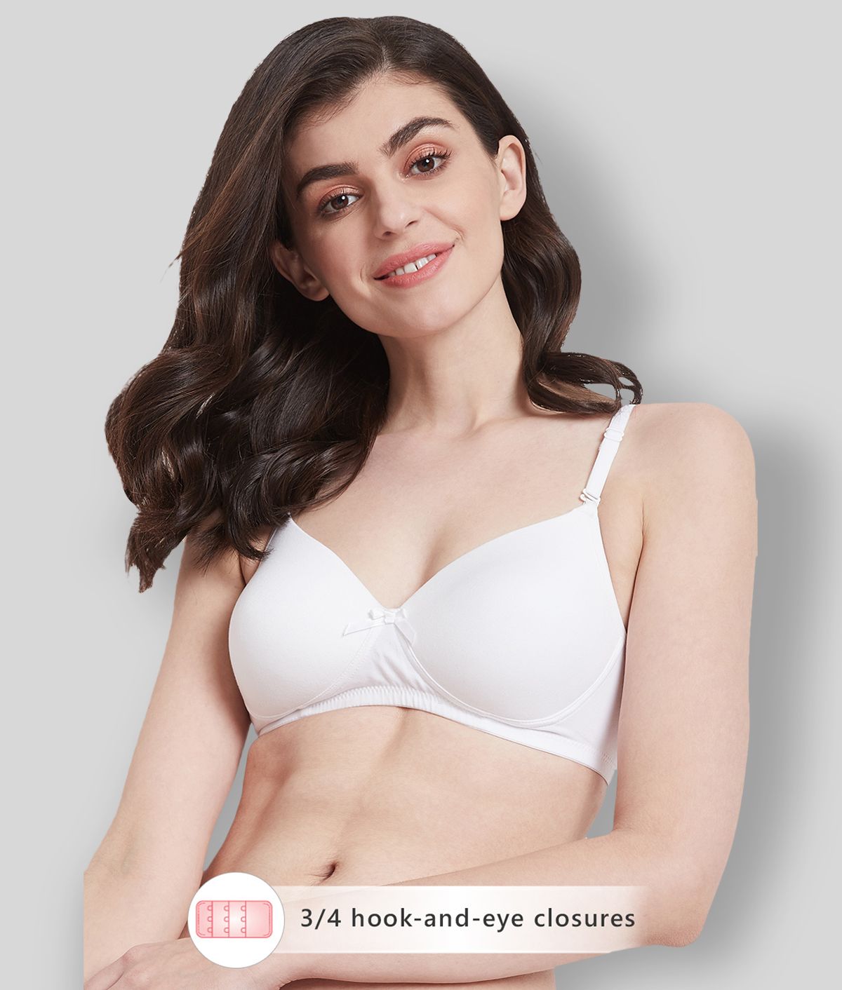     			Clovia - White Cotton Padded Women's T-Shirt Bra ( Pack of 1 )